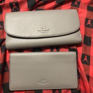 Coach check book wallet